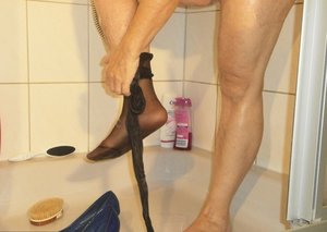 18 year old blond with big tits Aislin wets and fingers her pink slit in a tub